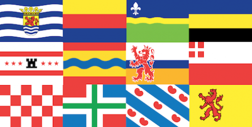 州それぞれの旗もある。