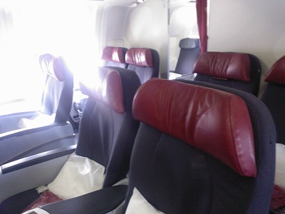 おまけ。上級クラスとなるプレミアムルージュの席はちょっと淋しかったです。