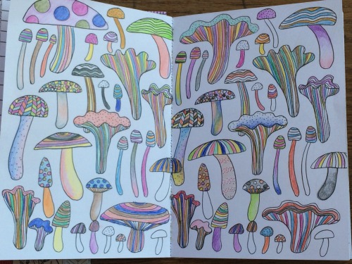 キノコが好きだから選んだ絵、細かくて疲れたー
