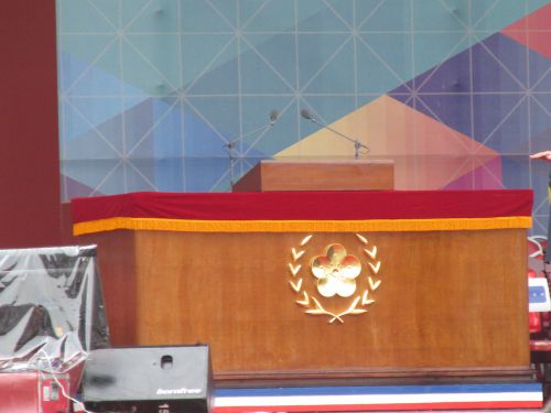蔡英文総統が演説に使った演説台