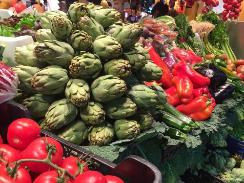 豊富なマルシェの野菜