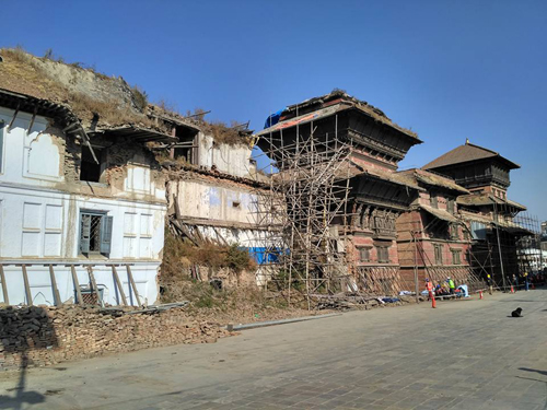 バサンタプール広場も工事中