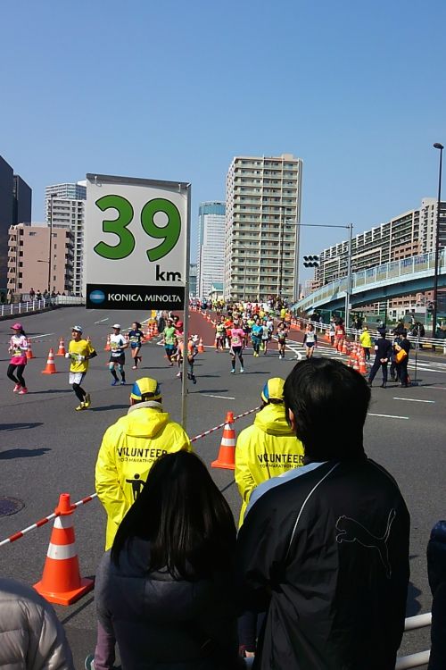 ここは39km地点。ゴールまであとちょっと。
