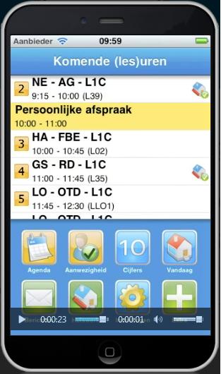 これがそのアプリ。予定でぎっしり！（画像提供：Magister)