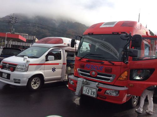 消防車や救急車の乗車体験コーナー