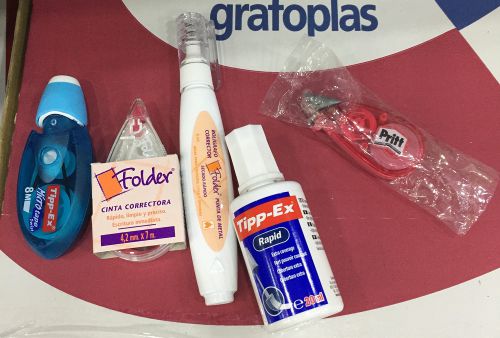 出回る修正液や修正テープの種類は非常に多い