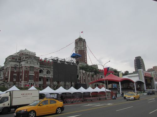 10月9日の総統府前の様子