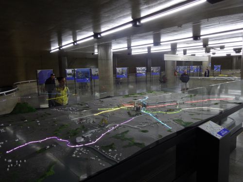 サンパウロの地下鉄網を表した模型