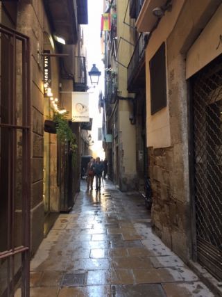 とても狭い路地フラサデス通りに在りました。