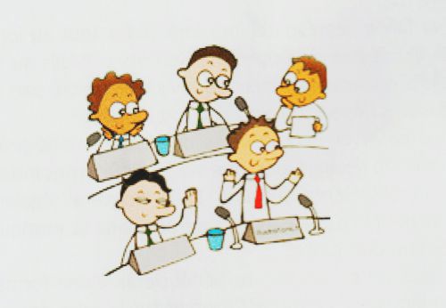 クラス代表者達。　息子のクラス委員手帳より