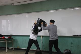 参加者による打撃体験