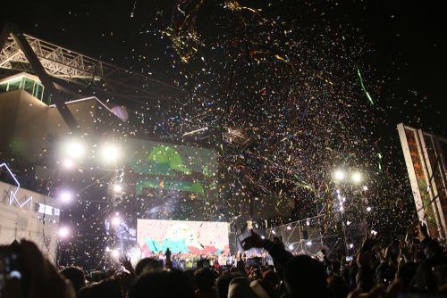 メイン会場の年越しの瞬間