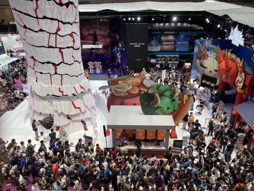 人気が高いゲームのブースより