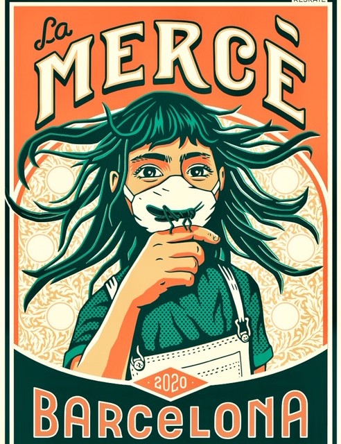 個性的な2020年のメルセ祭のポスター開催日9月2３日前夜祭〜27日