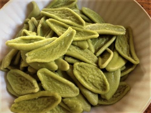 茹でた後のパスタ