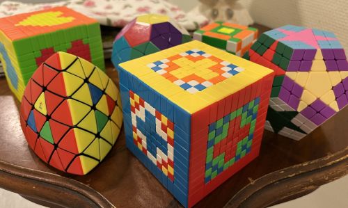 私が普段よく作っている模様キューブの数々